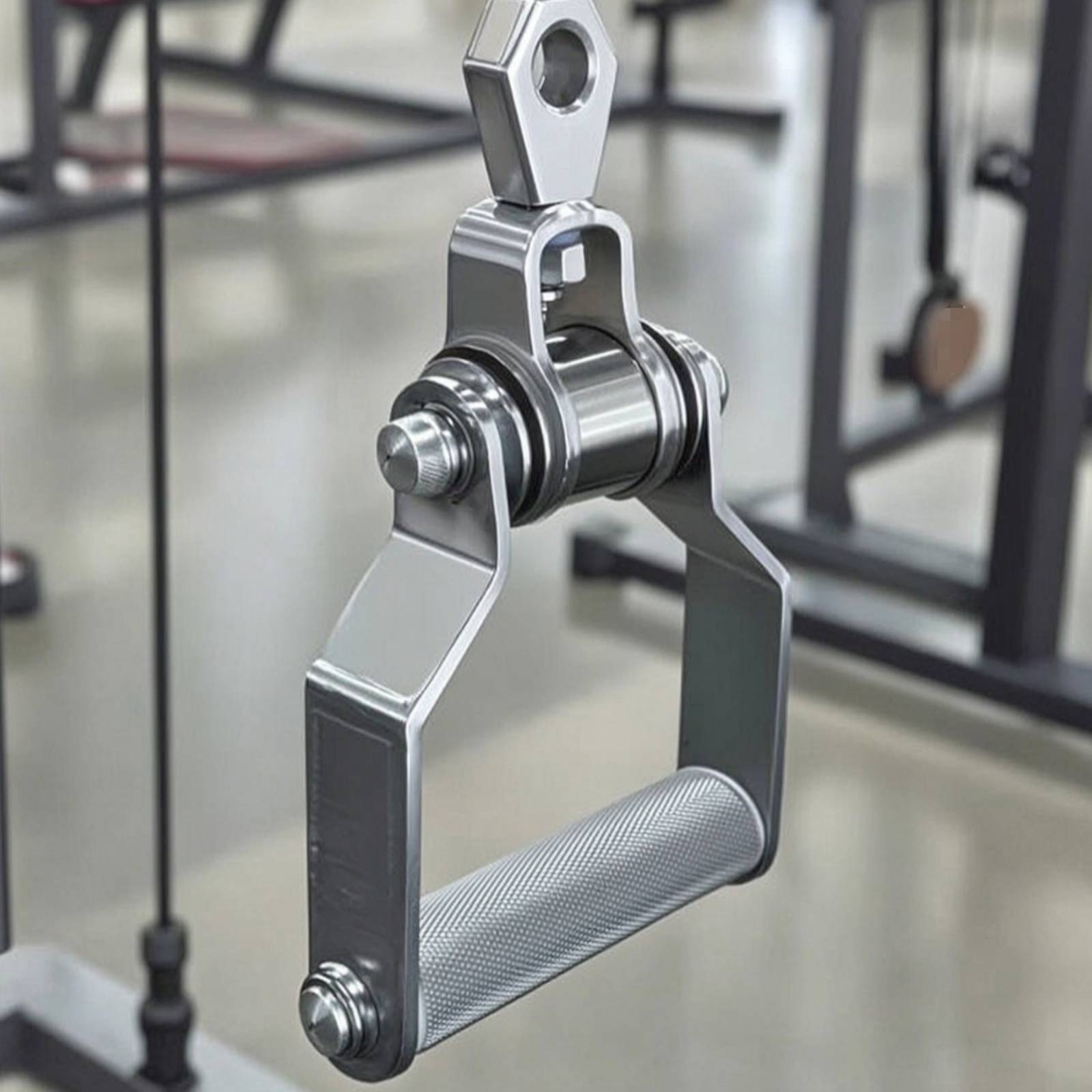 Lat Pulldown Bar - 라트 풀다운 핸들, 널링 처리된 케이블