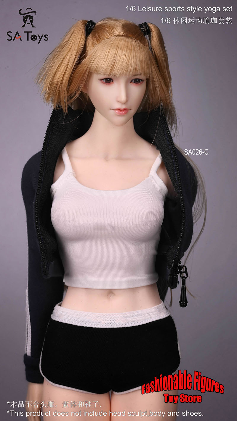 Yoga Fitness First - SAtoys 1/6 여성 군인 스포츠 피트니스