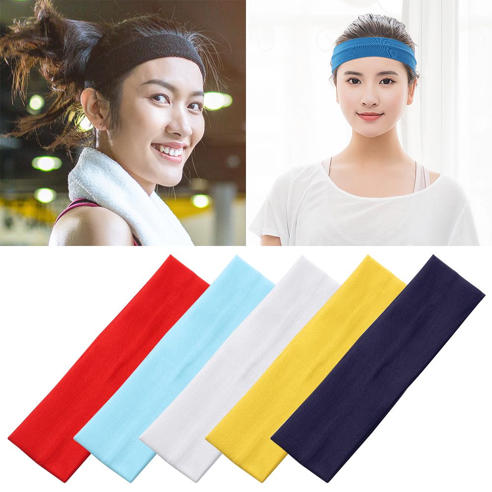 Yoga Fitness Band - 여성용 요가 헤어 밴드, 단색 스포츠