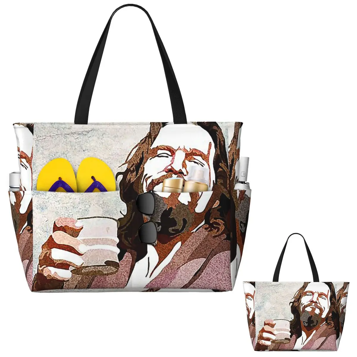 Big Lebowski Dude Portrai 비치 토 - Yoga Fitness Dude 리뷰 및 가격