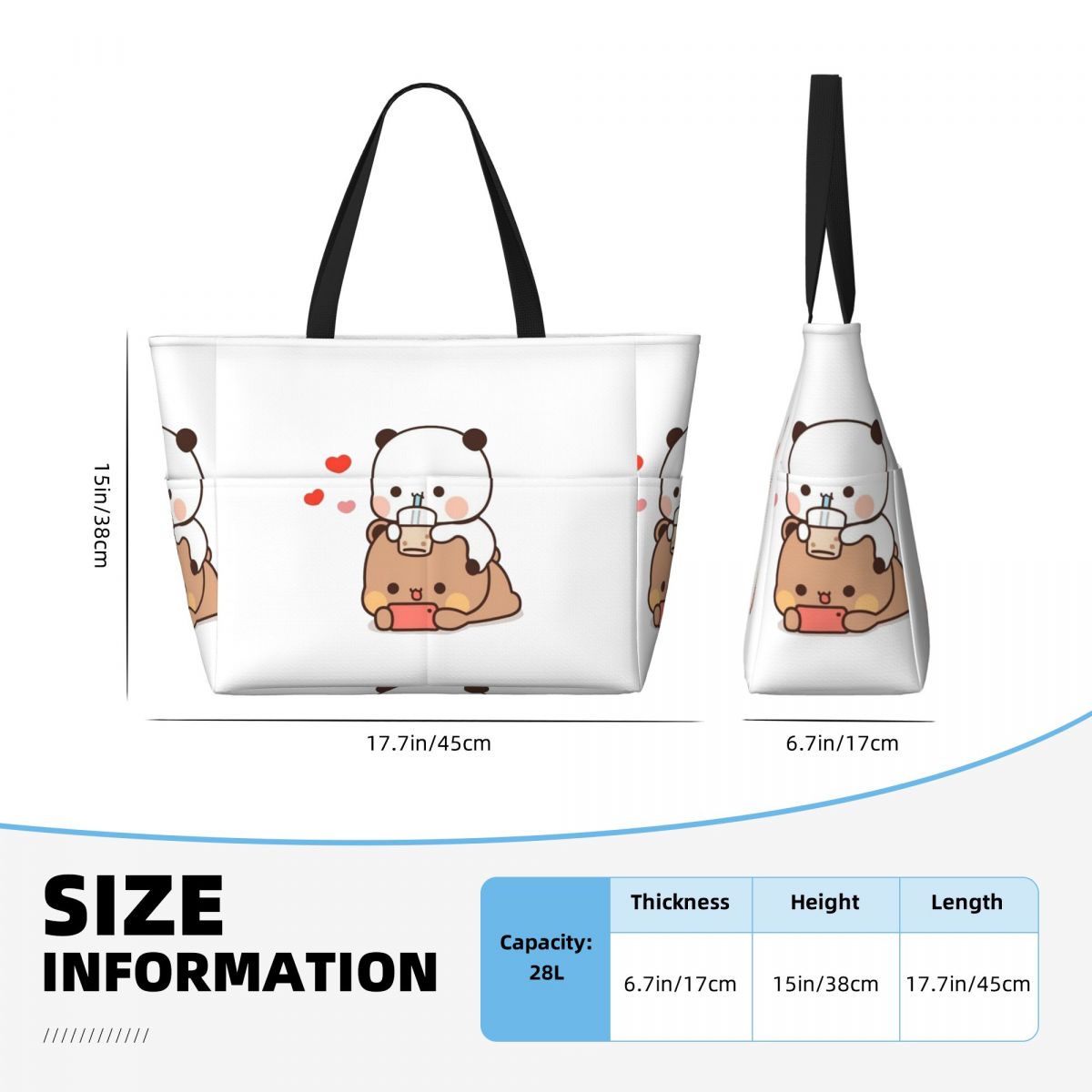 곰과 판다 부부 풍선 비치 토트백 스포츠 짐 요가 더플 - Yoga Fitness Tote 리뷰 및 가격