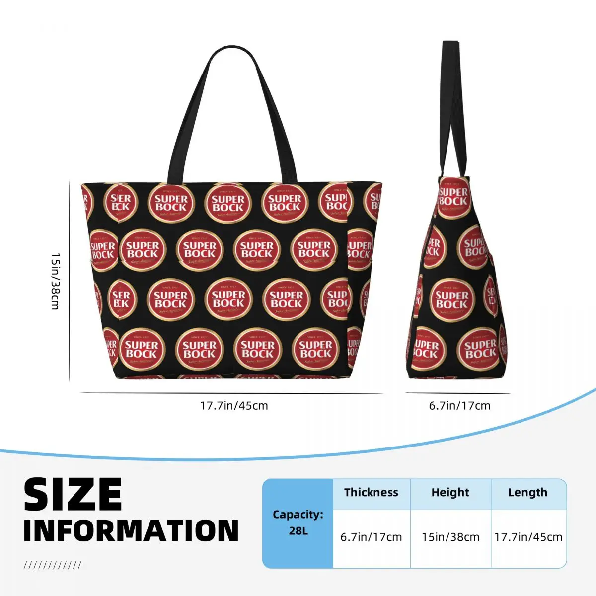 Super Bock Since 1927 비치 토트 백  - Yoga Fitness Tote 리뷰 및 가격